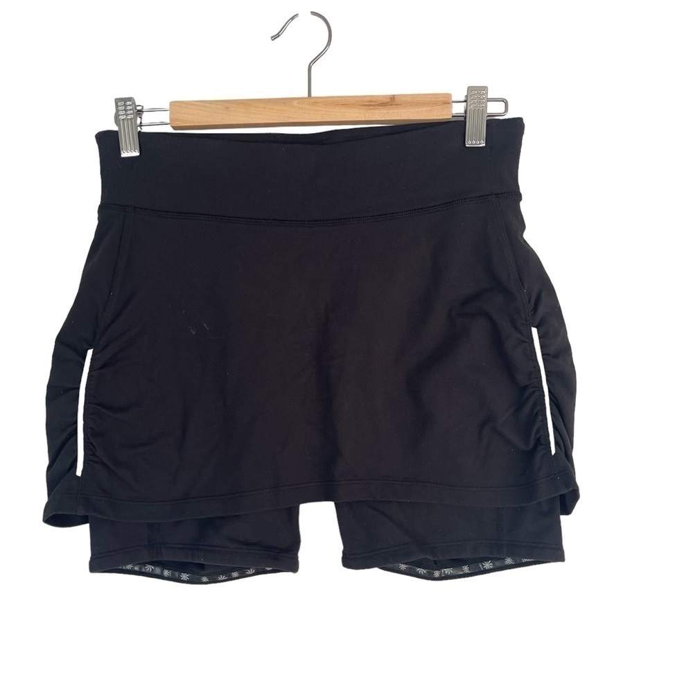 Athleta Contender 2 n 1 Black Athletic Skort Size Small
